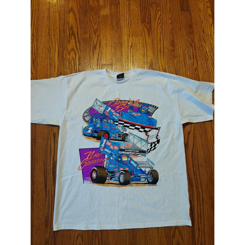 Vintage Y2K Sammy & Kevin Swindell Sprint Cup Racing T Shirt Size XL Channelock